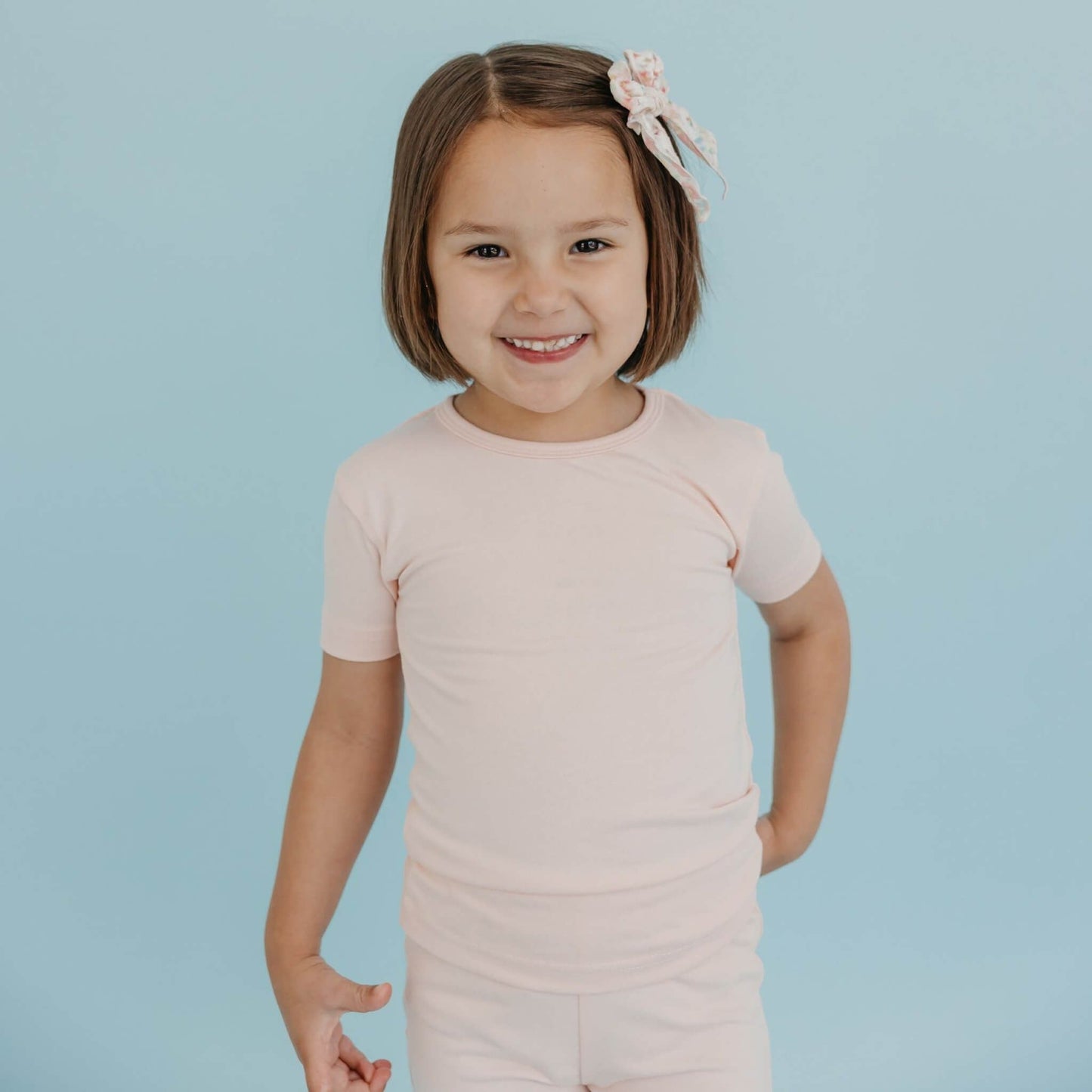 2pc Short Sleeve Pajama Set - Blush