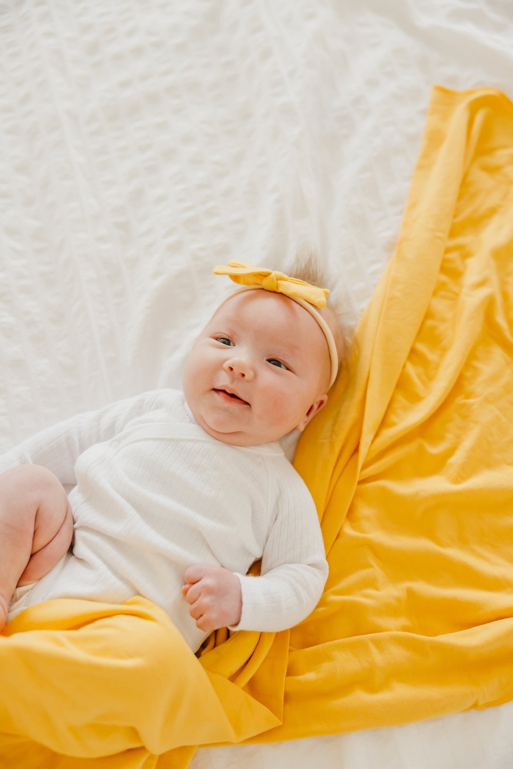 Ribbon Baby Bow - Banana
