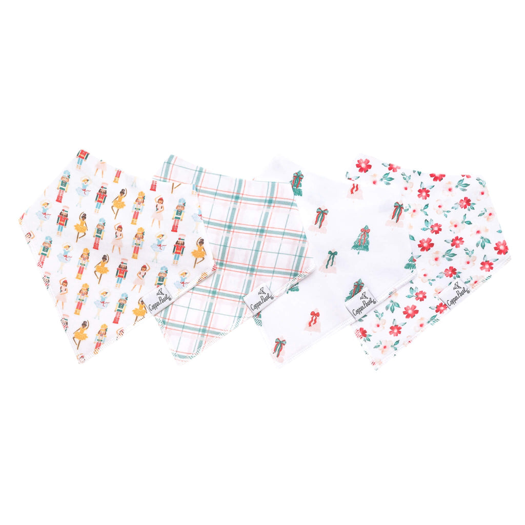 4 Pack Baby Bandana Bibs - Juliet