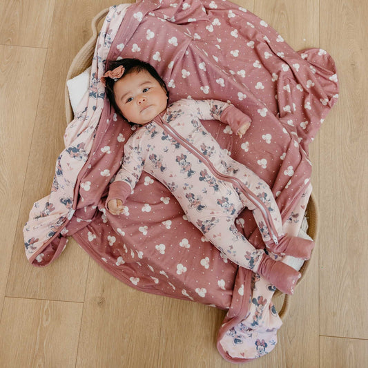 Convertible Zip-Up Footie - Minnie Mouse