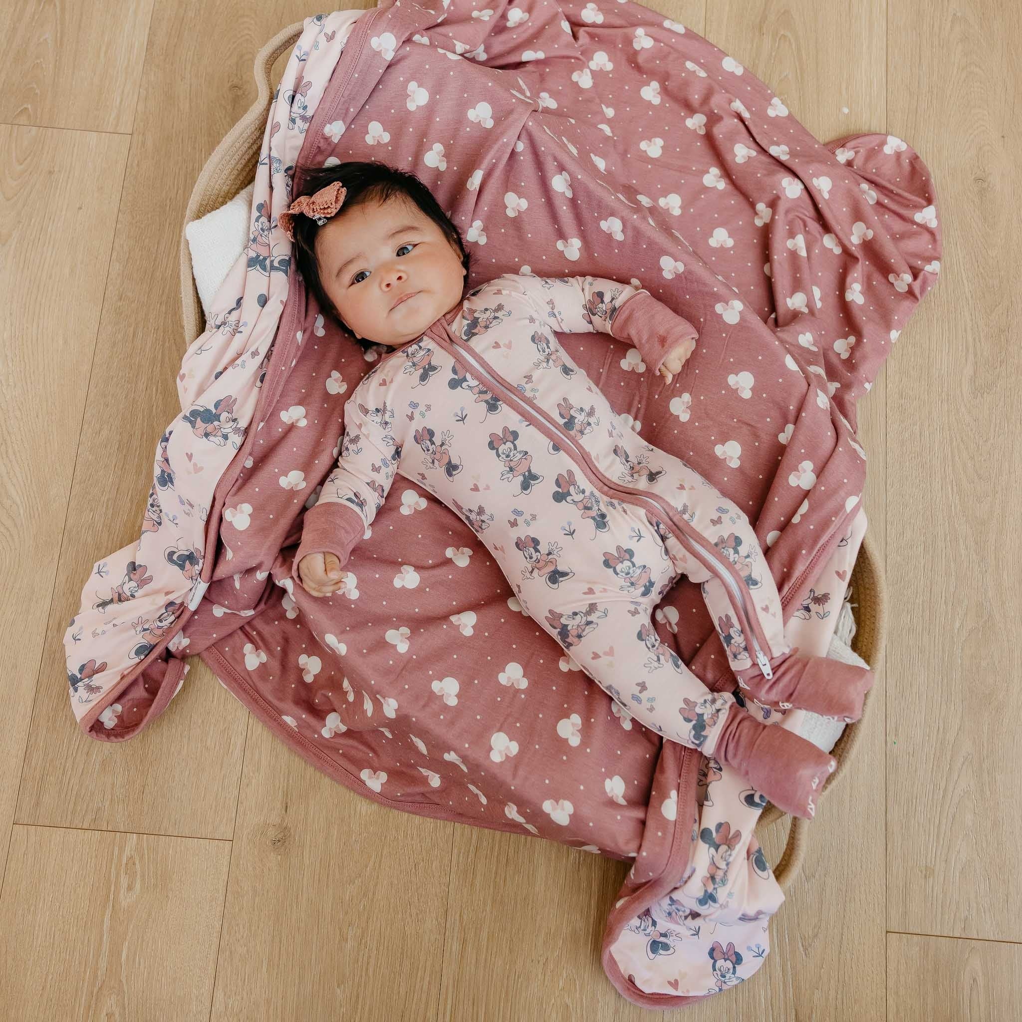 Convertible Zip-Up Footie - Minnie Mouse