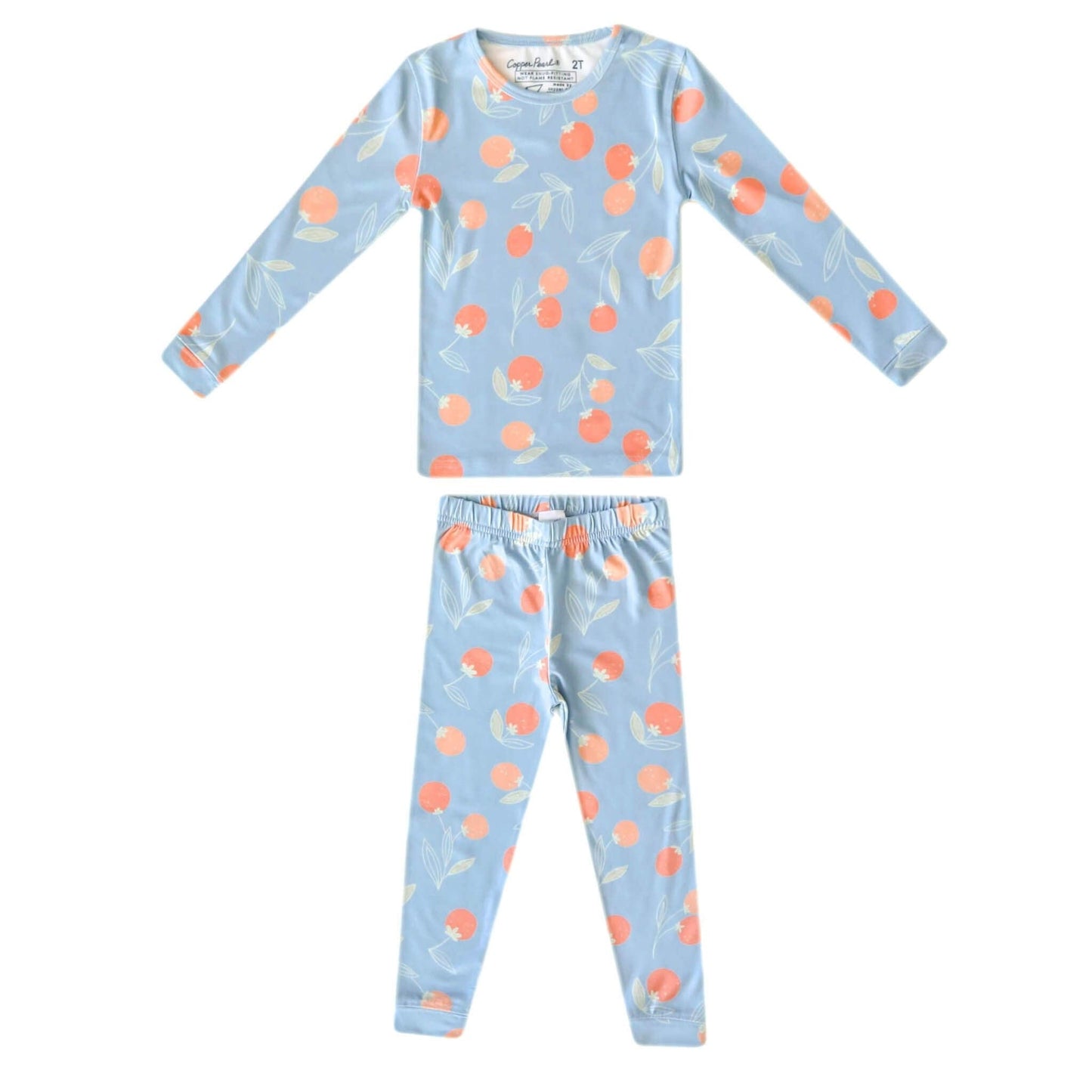 2pc Long Sleeve Pajama Set - Clementine
