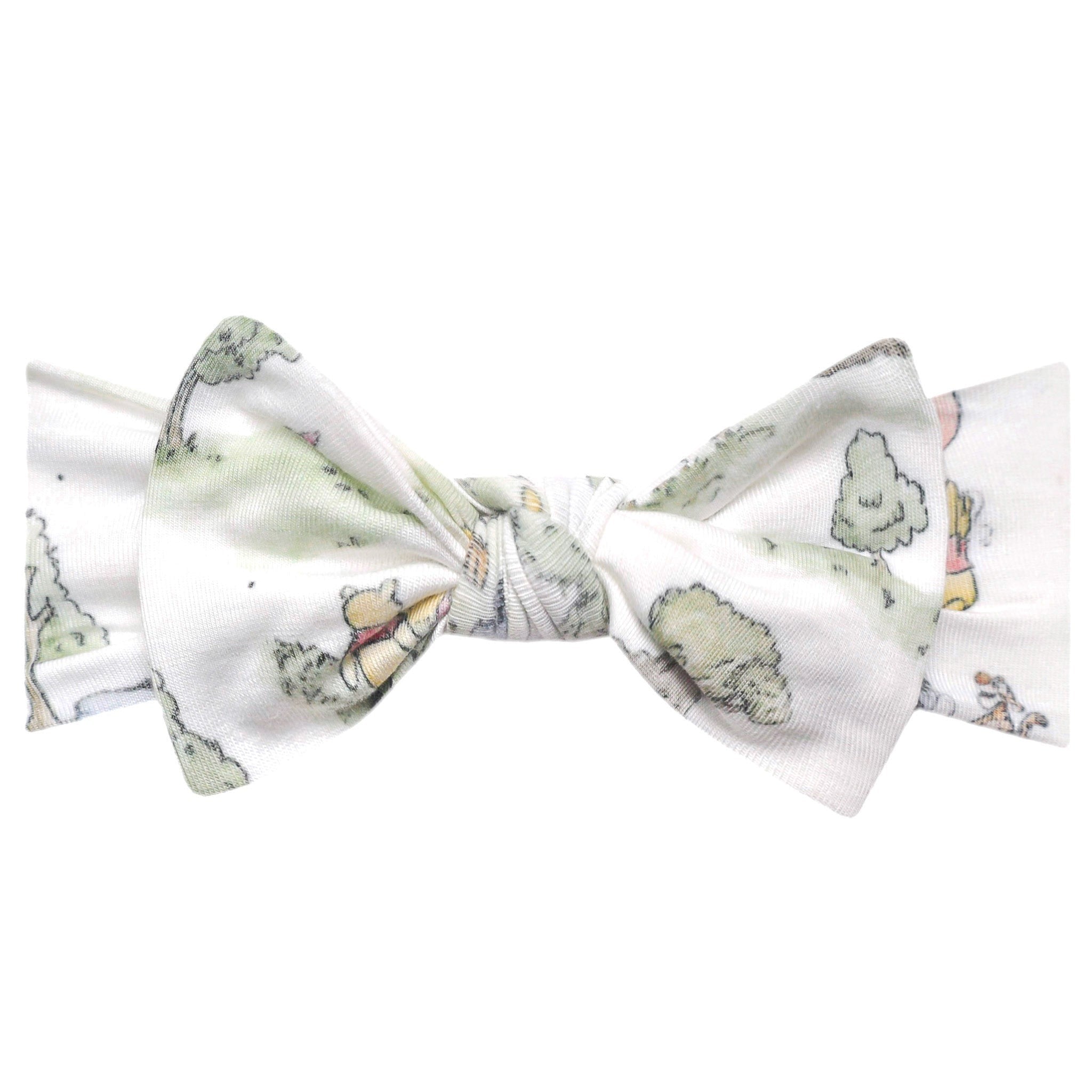 Knit Headband Bow - Hundred Acre Wood