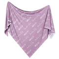Personalized Baby Name Swaddle Blanket - Mulberry