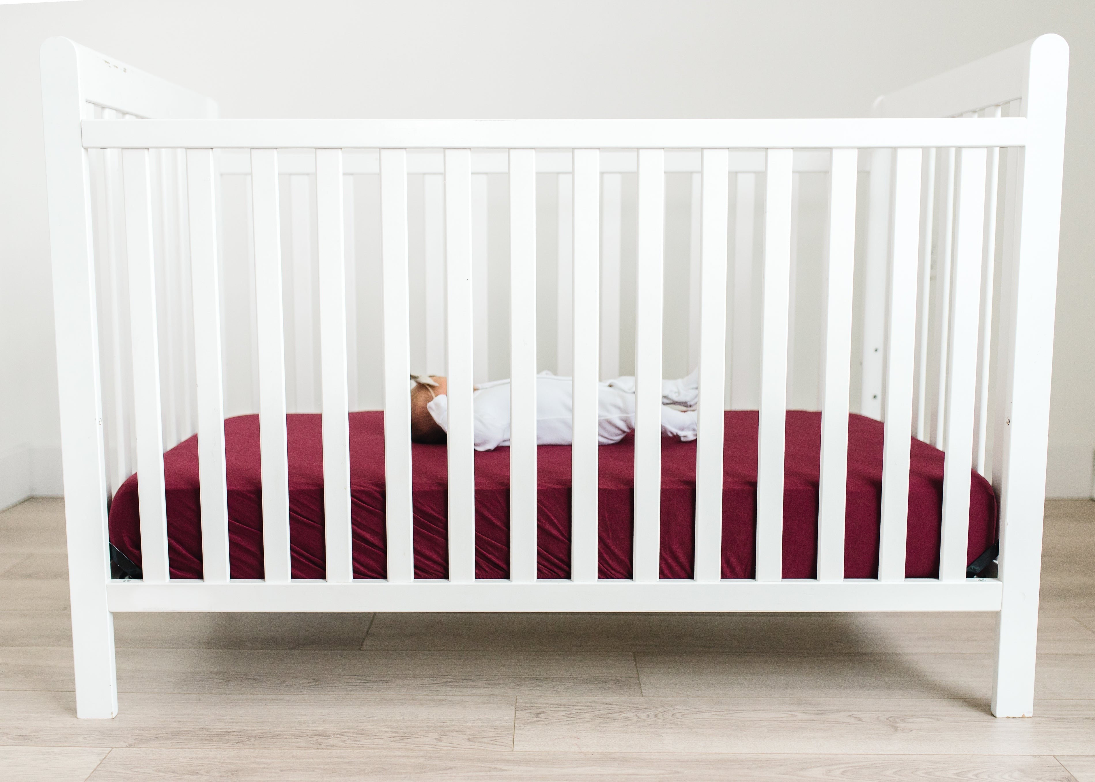 Premium Knit Fitted Crib Sheet - Ruby