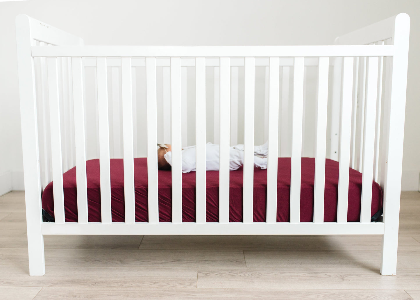 Premium Knit Fitted Crib Sheet - Ruby