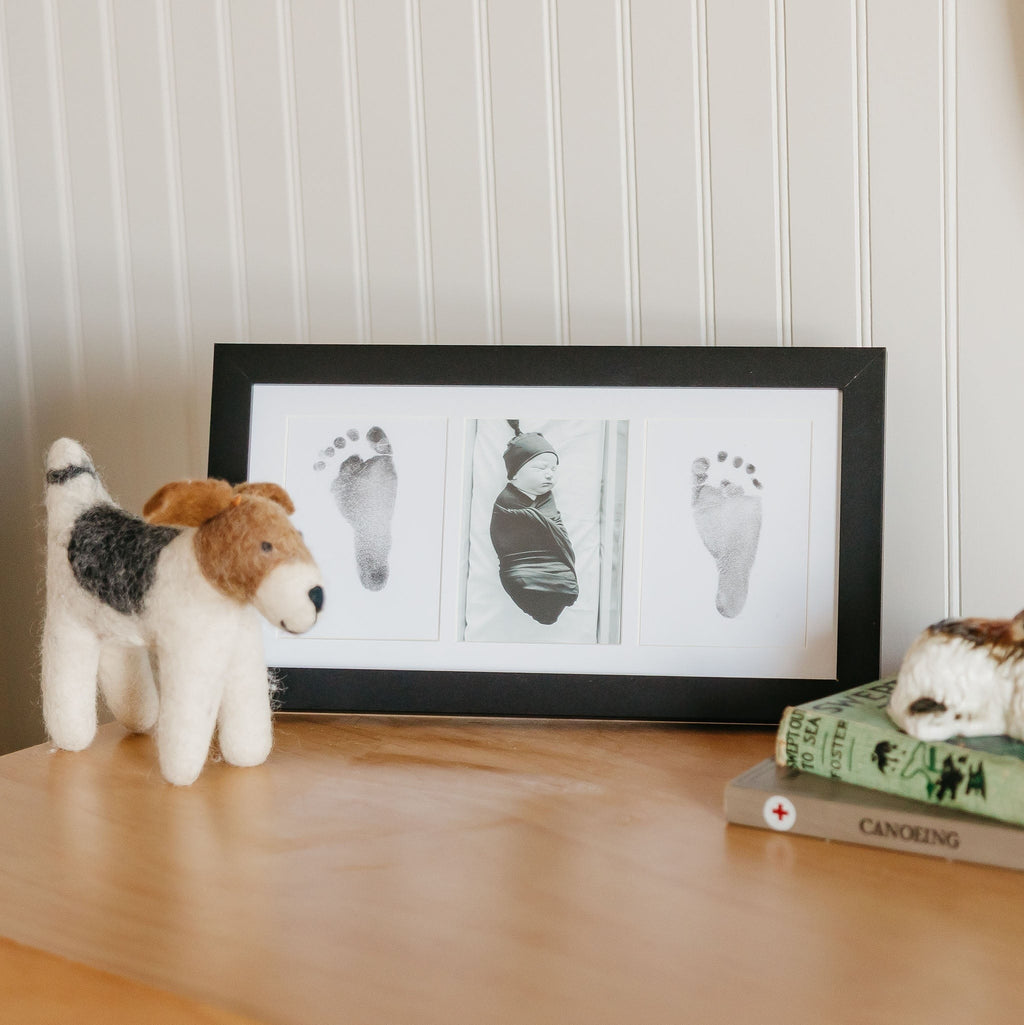 Matte Black DIY Handprint & Footprint Kit with Frame