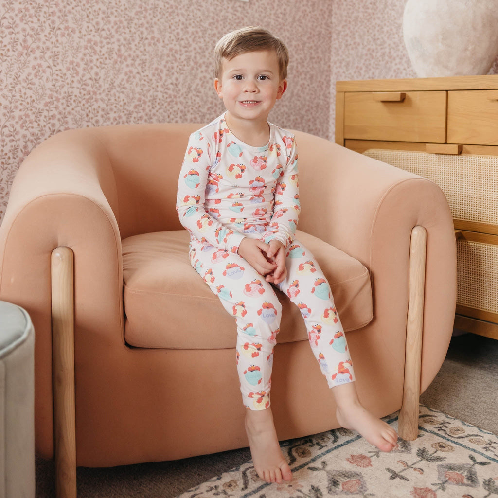 2pc Long Sleeve Pajama Set - Elmo Heart Candies
