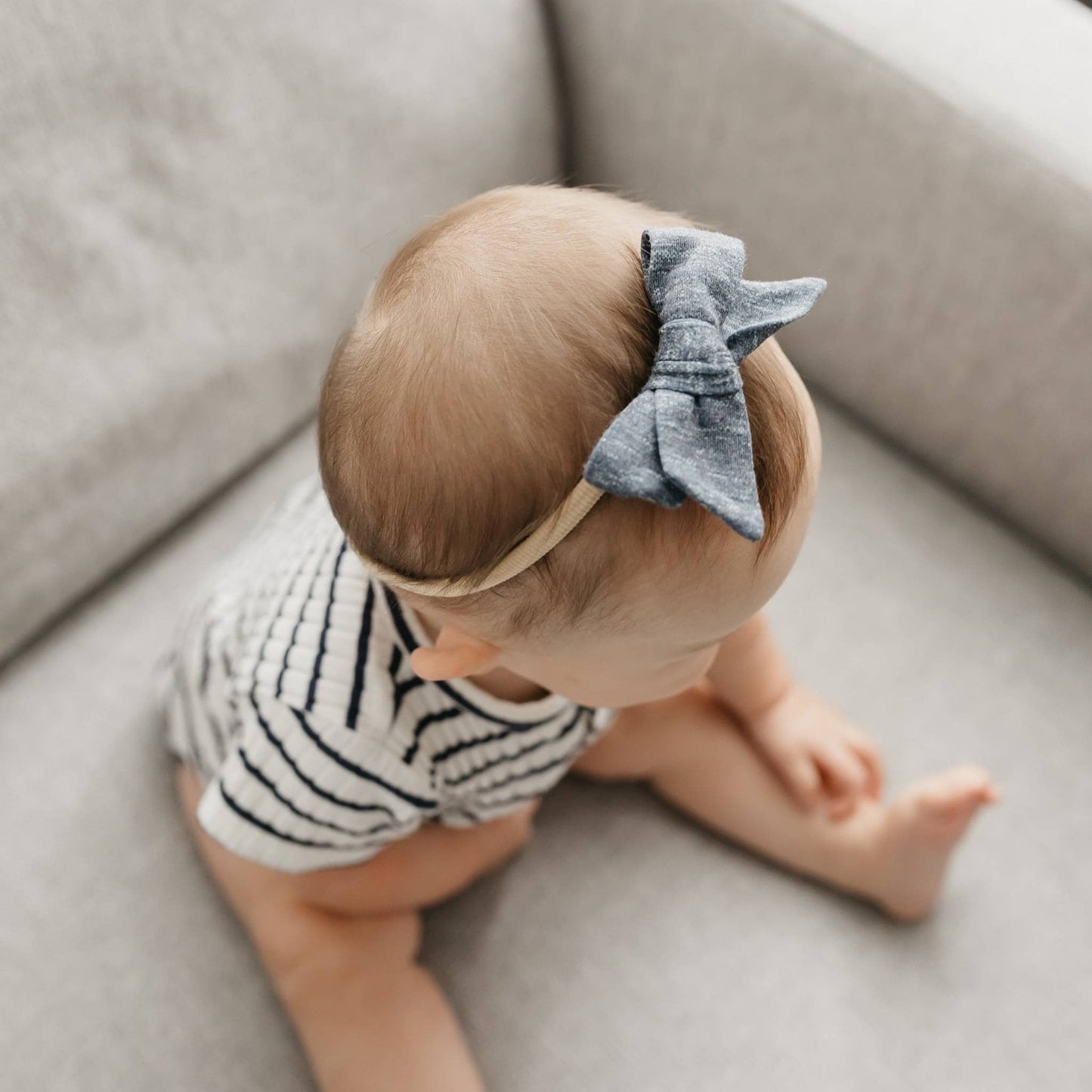 Classic Baby Bow - Denim
