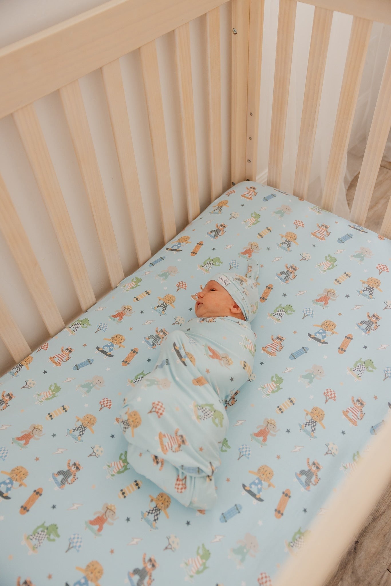 Premium Knit Fitted Crib Sheet - Tanner