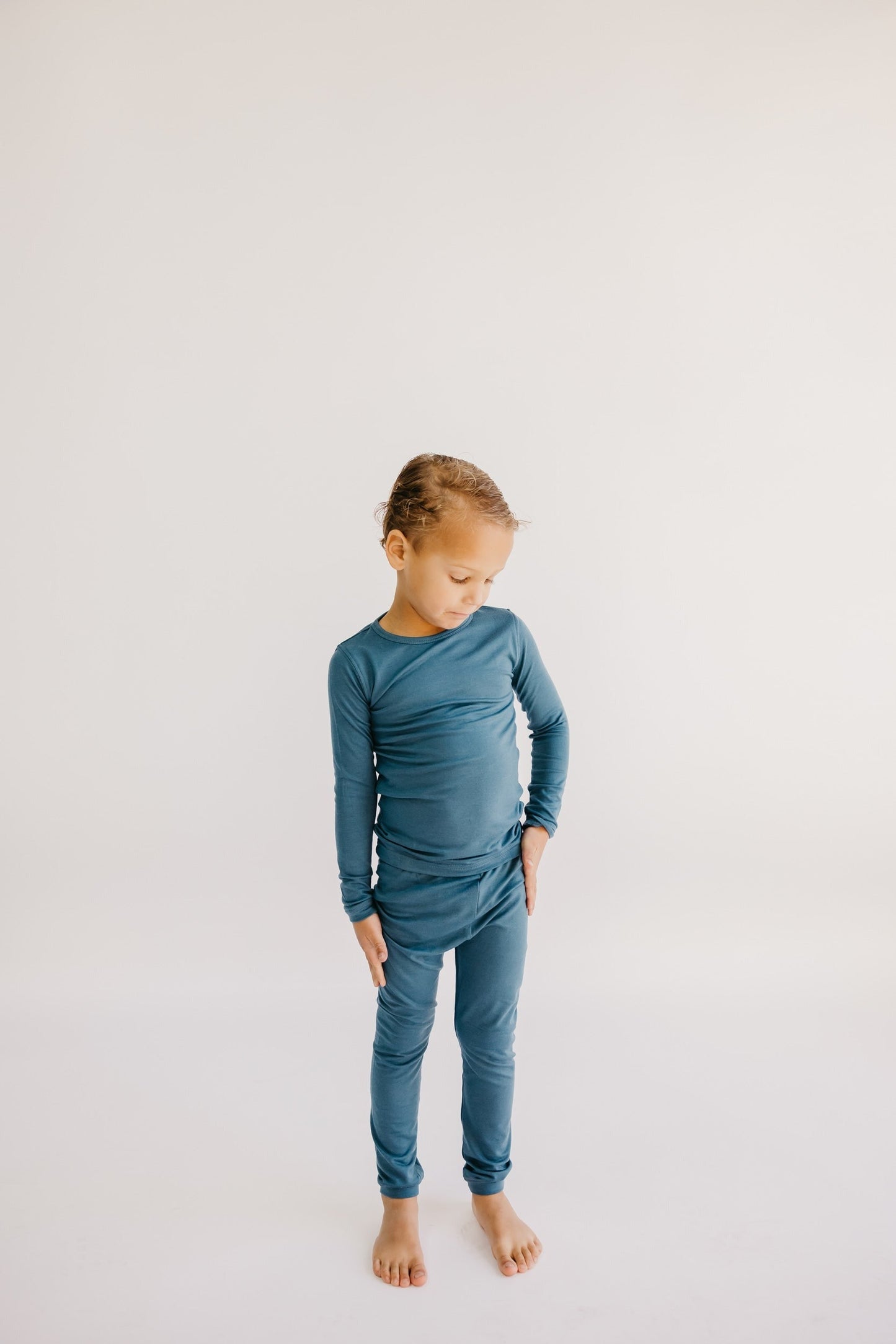 2pc Long Sleeve Pajama Set - Steel