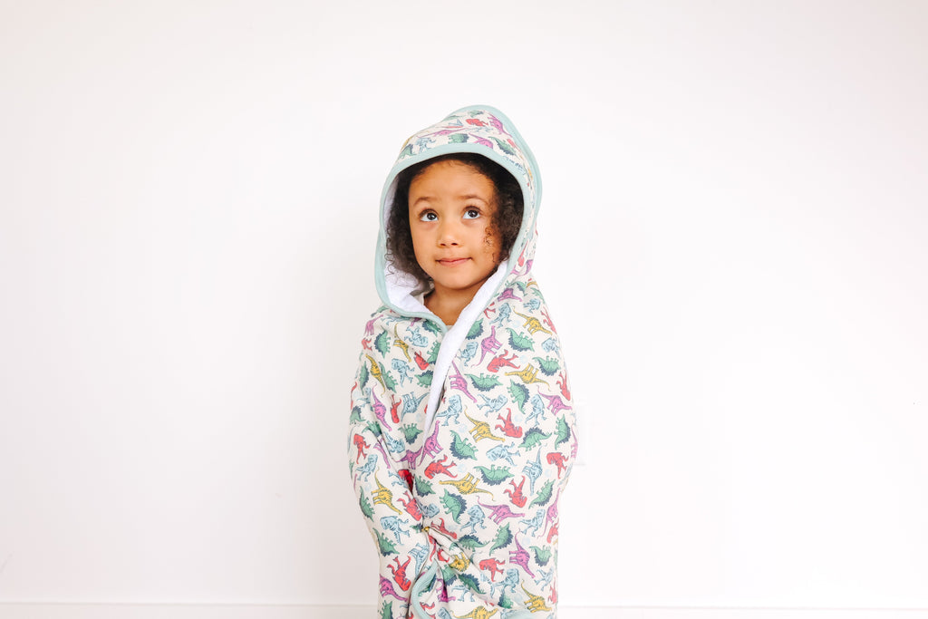 Premium Baby Knit Hooded Towel - Dinosaurs of Jurassic Park