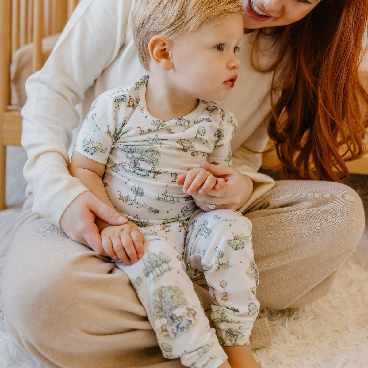 2pc Short Sleeve Pajamas with Pants - Hundred Acre Wood