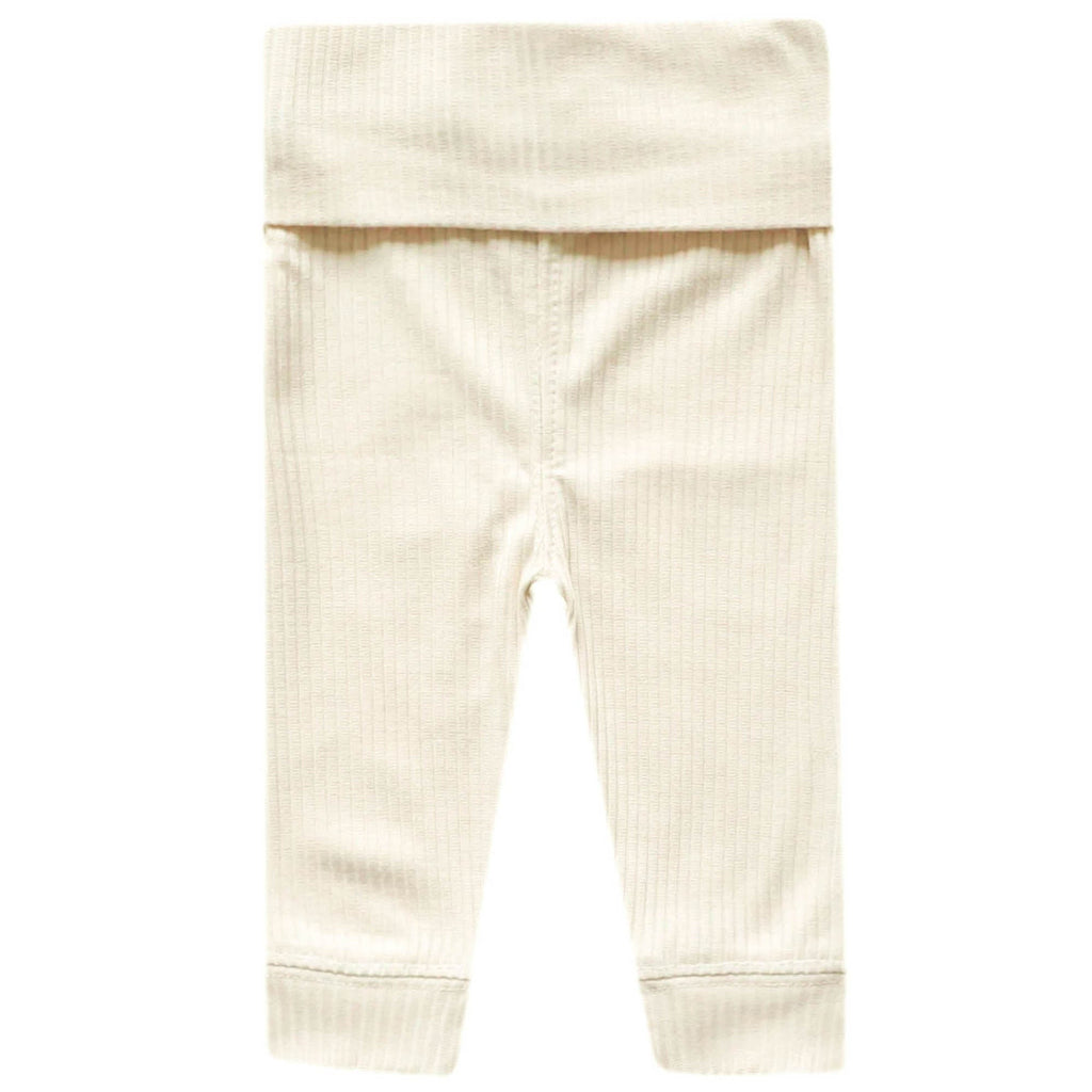 Rib Knit Baby Pants - Moonstone