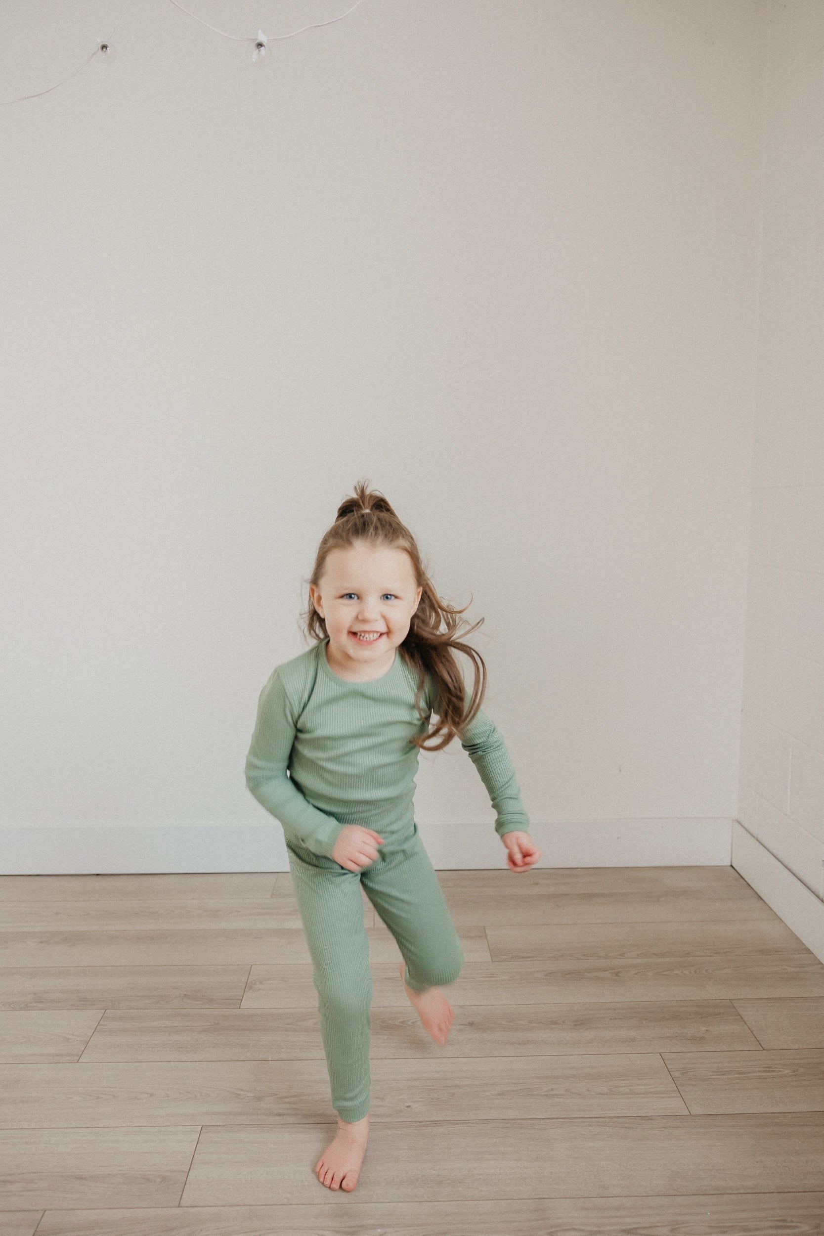2pc Rib Knit Long Sleeve Pajama Set - Clover