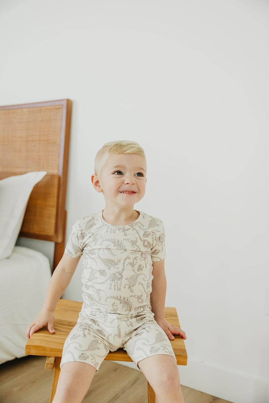 2pc Short Sleeve Pajama Set - Jurassic Park Fossils