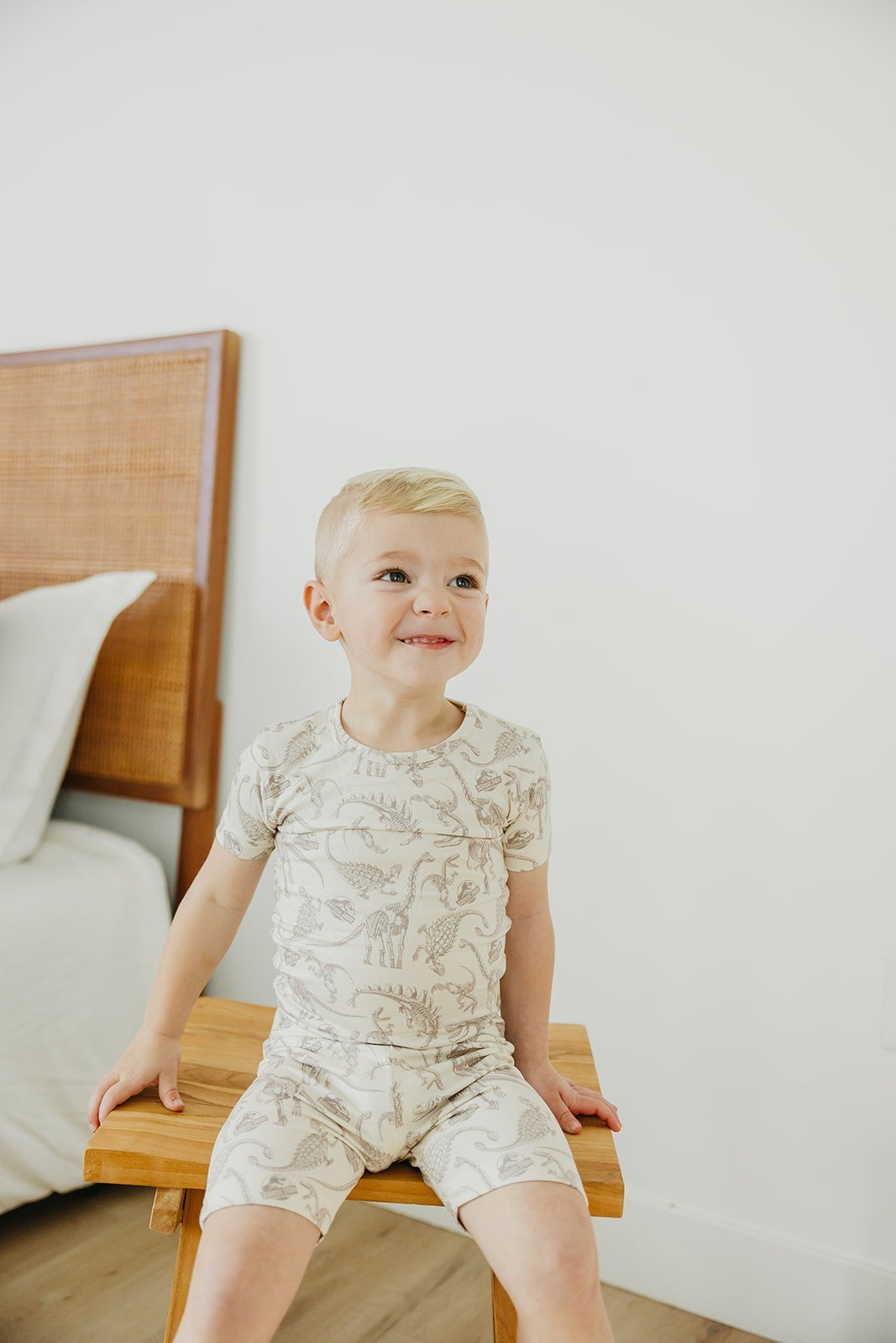 2pc Short Sleeve Pajama Set - Jurassic Park Fossils