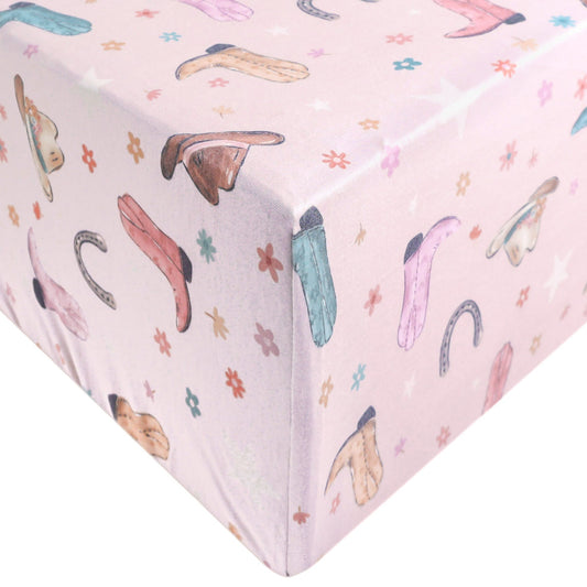 Premium Knit Fitted Crib Sheet - Cheyenne