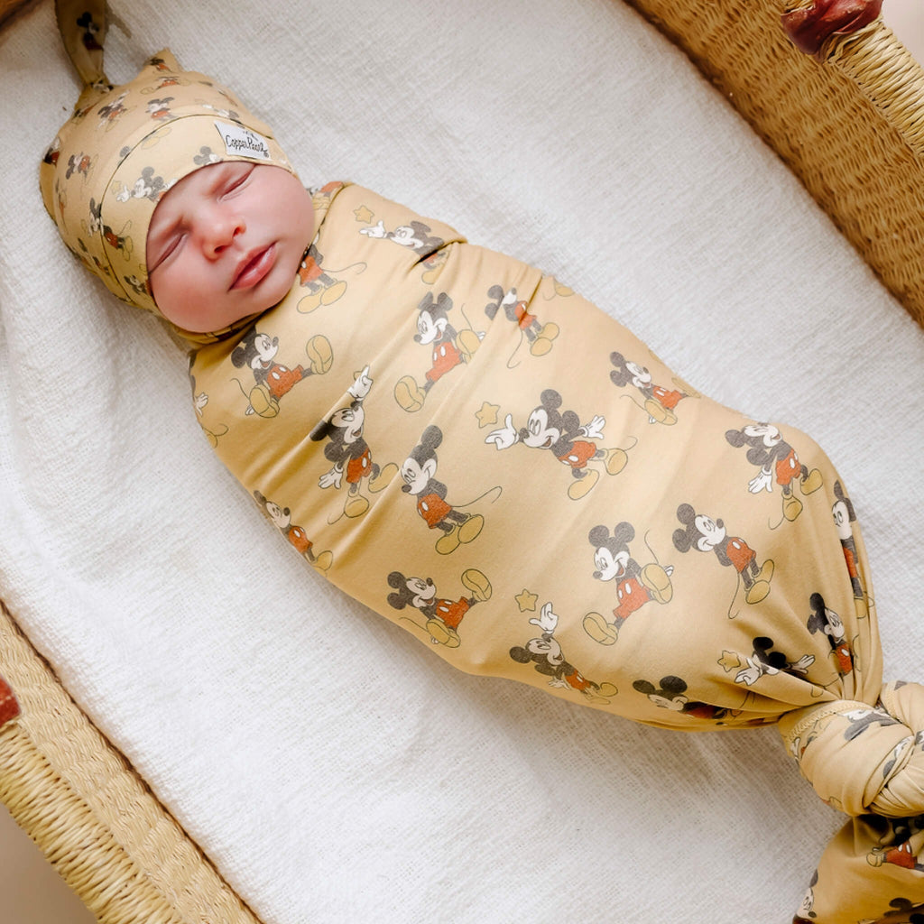 Knit Swaddle Blanket - Mickey Mouse