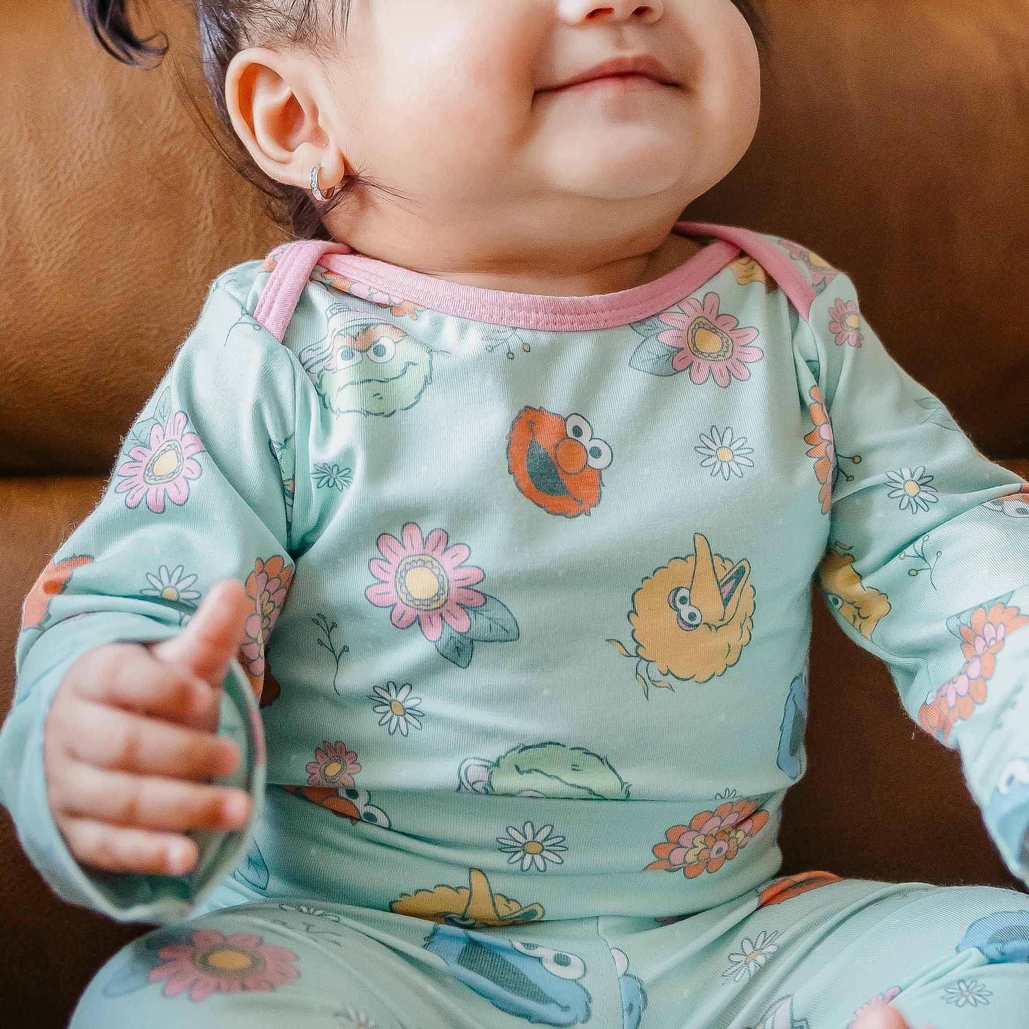 Long Sleeve Bodysuit - Sesame Street Retro Floral
