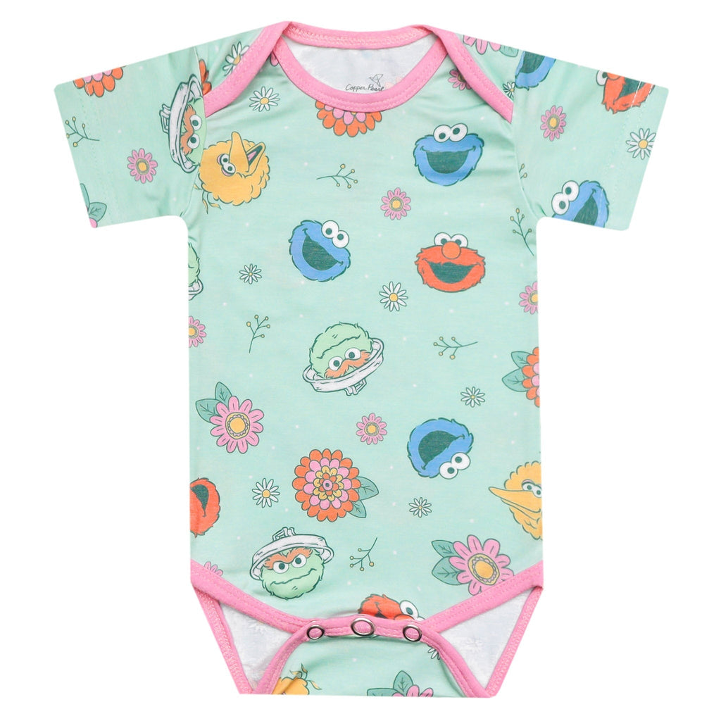 Short Sleeve Bodysuit - Sesame Street Retro Floral