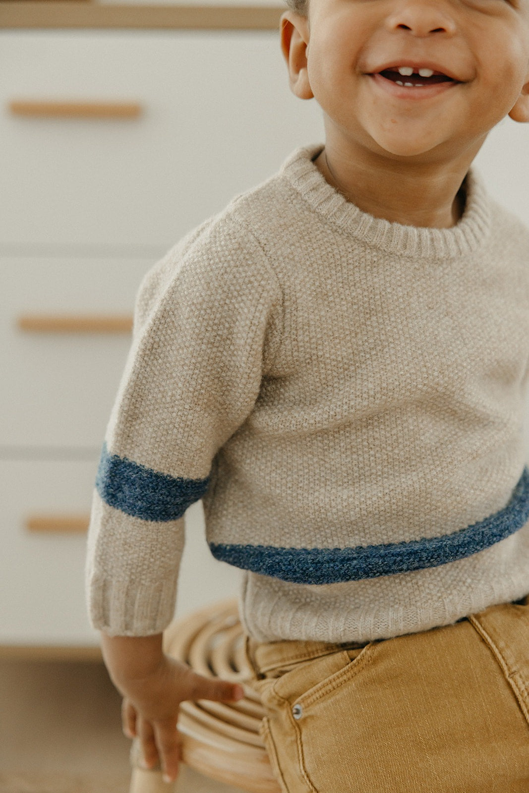 Sweater Crew - Navy Stripe