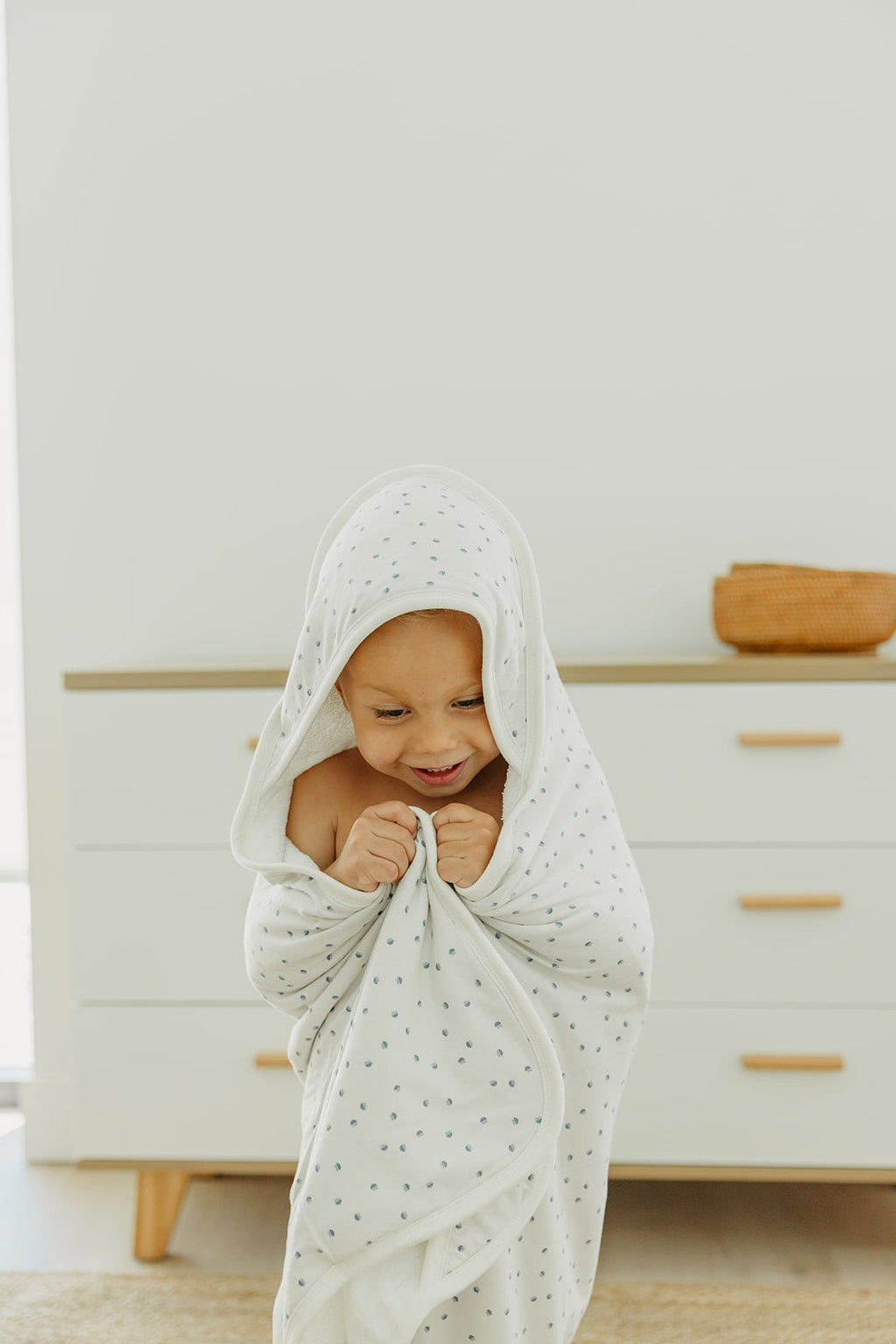 Premium Baby Knit Hooded Towel - Haze