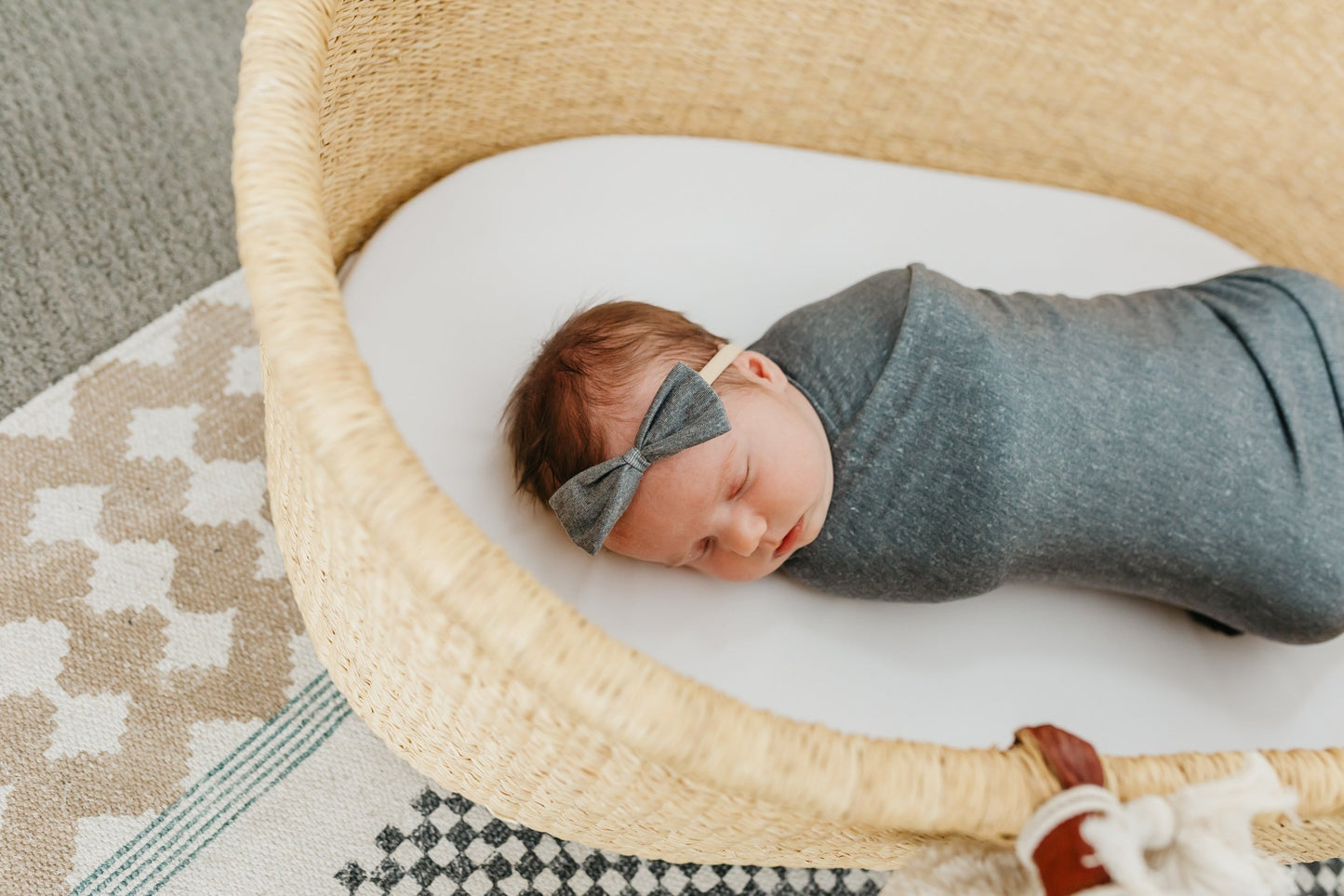 Bowtie Baby Bow - Slate