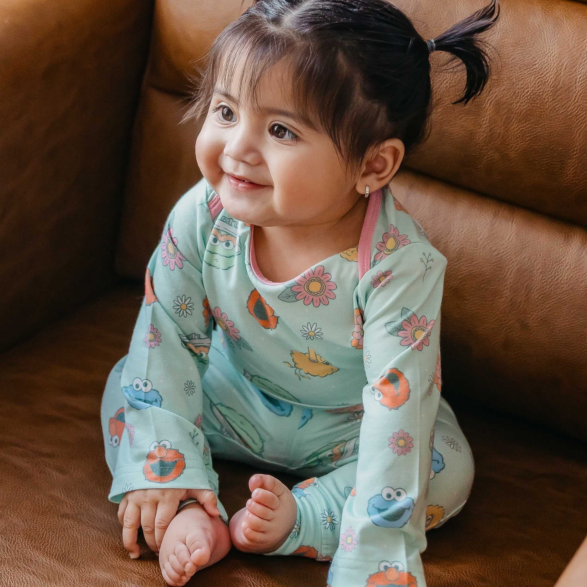 Long Sleeve Bodysuit - Sesame Street Retro Floral