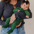 Convertible Zip-Up Footie Pajama - Alder