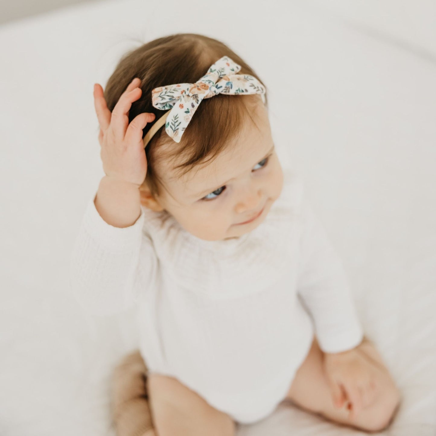 Ribbon Baby Bow - Autumn