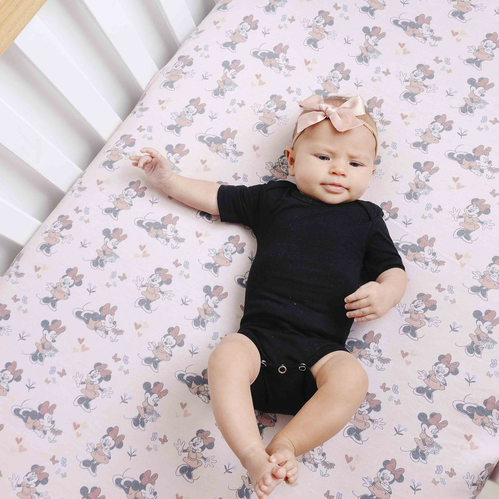Premium Knit Fitted Crib Sheet - Minnie Mouse