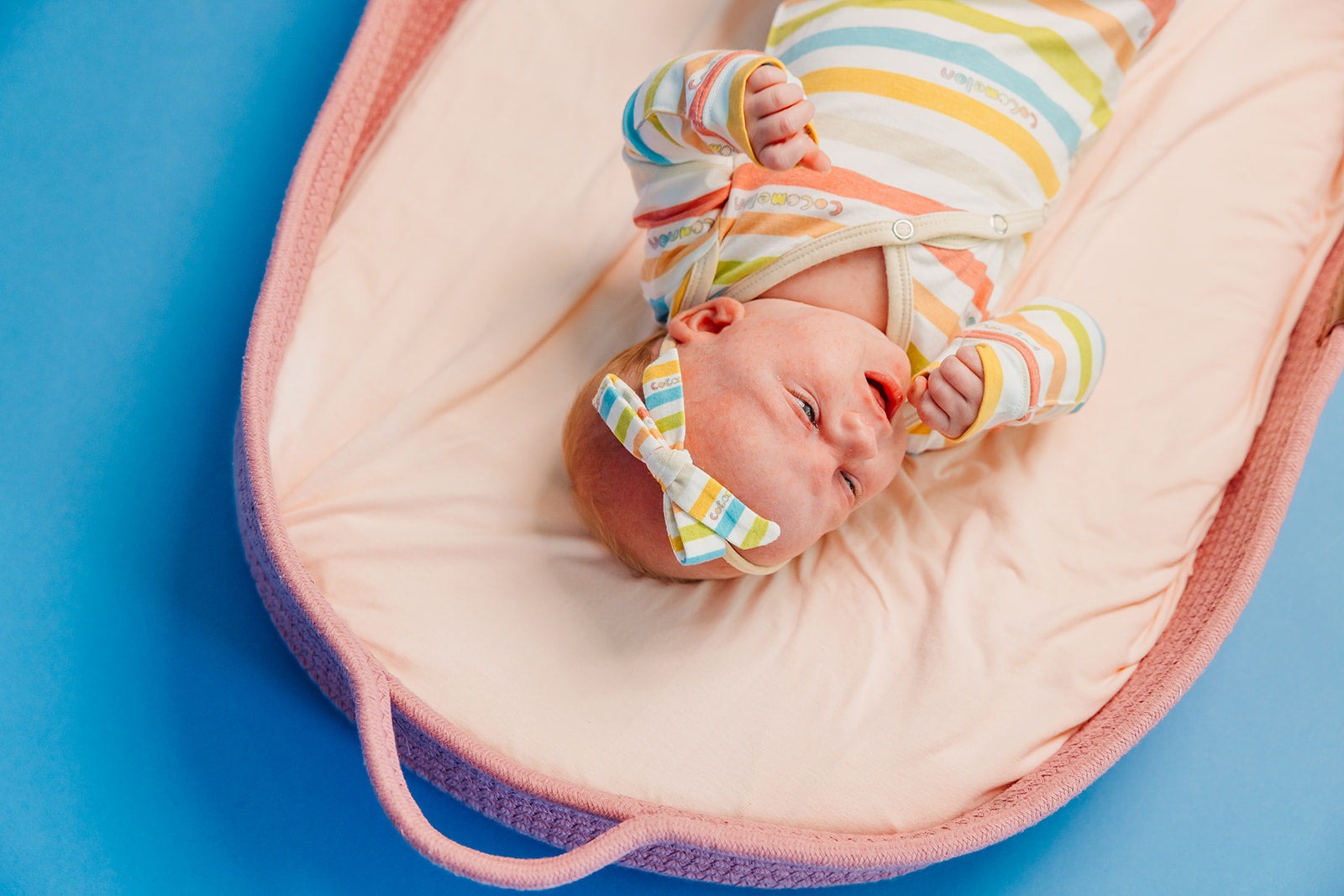 Ribbon Baby Bow - CoComelon Stripe
