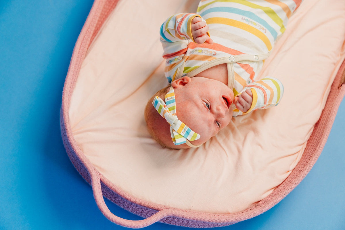 Ribbon Baby Bow - CoComelon Stripe
