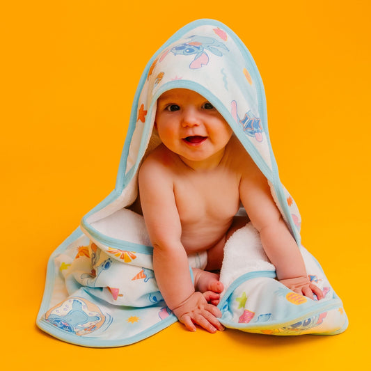 Premium Baby Knit Hooded Towel - Disney Stitch Dreamsicles