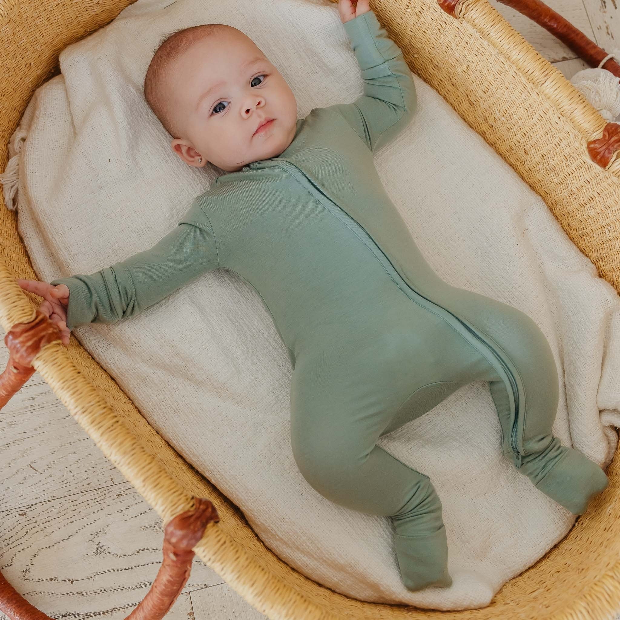 Convertible Zip-Up Footie Pajama - Briar