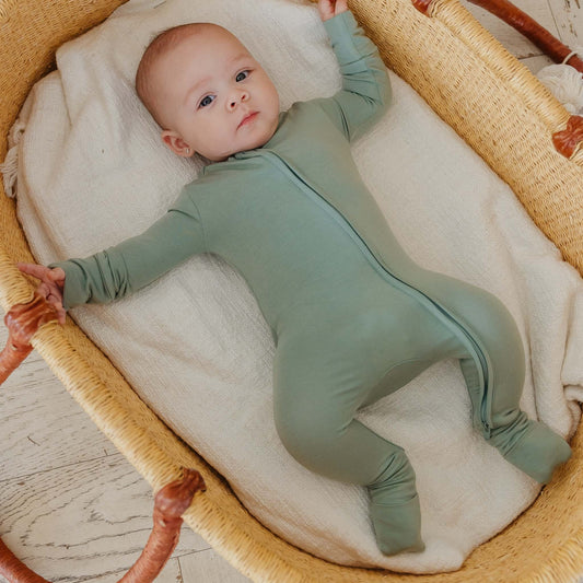 Convertible Zip-Up Footie Pajama - Briar