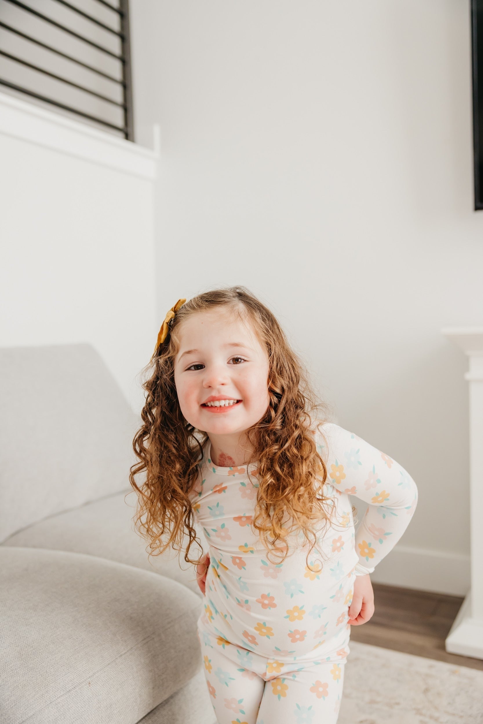 2pc Long Sleeve Pajama Set - Daisy