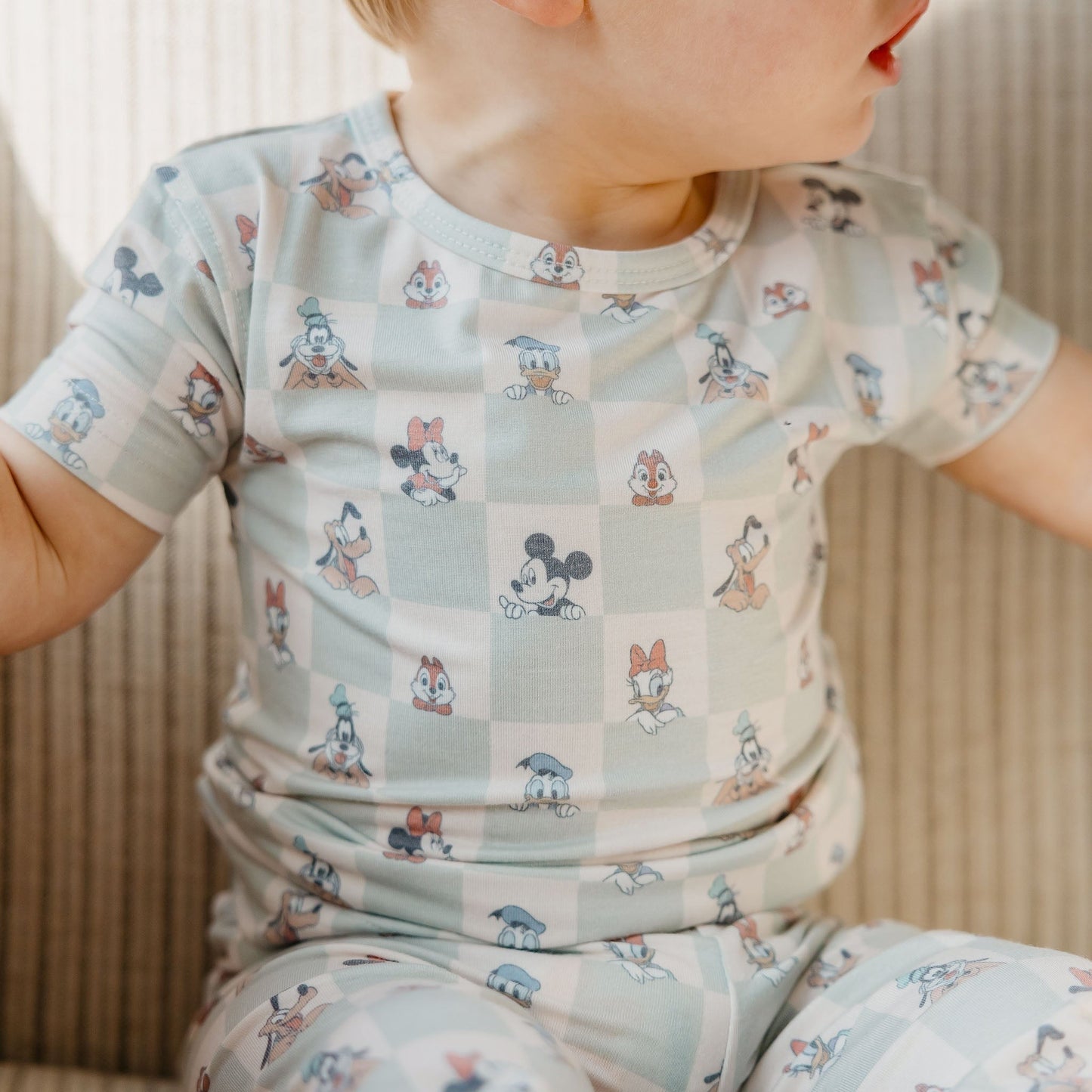 2pc Short Sleeve Pajamas with Pants - Mickey Mouse and Friends