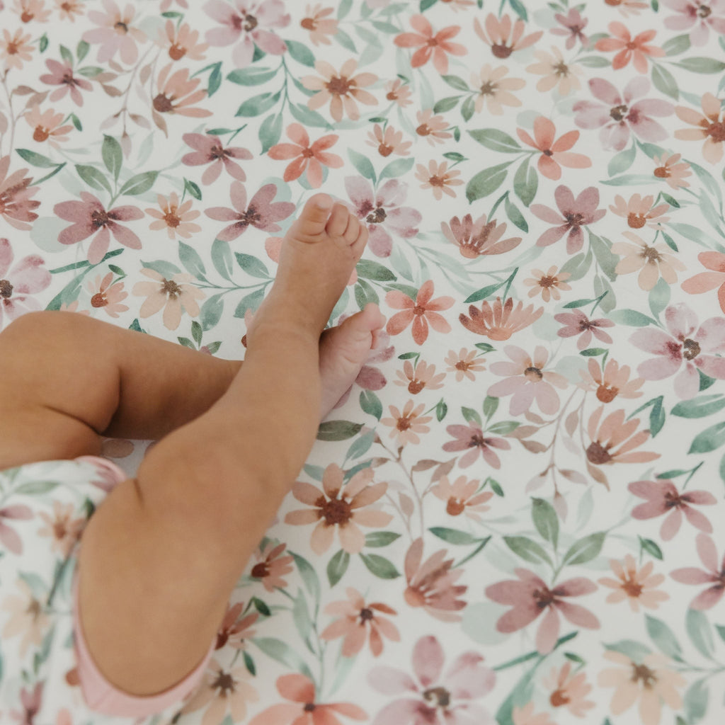 Premium Knit Fitted Crib Sheet - Natalie