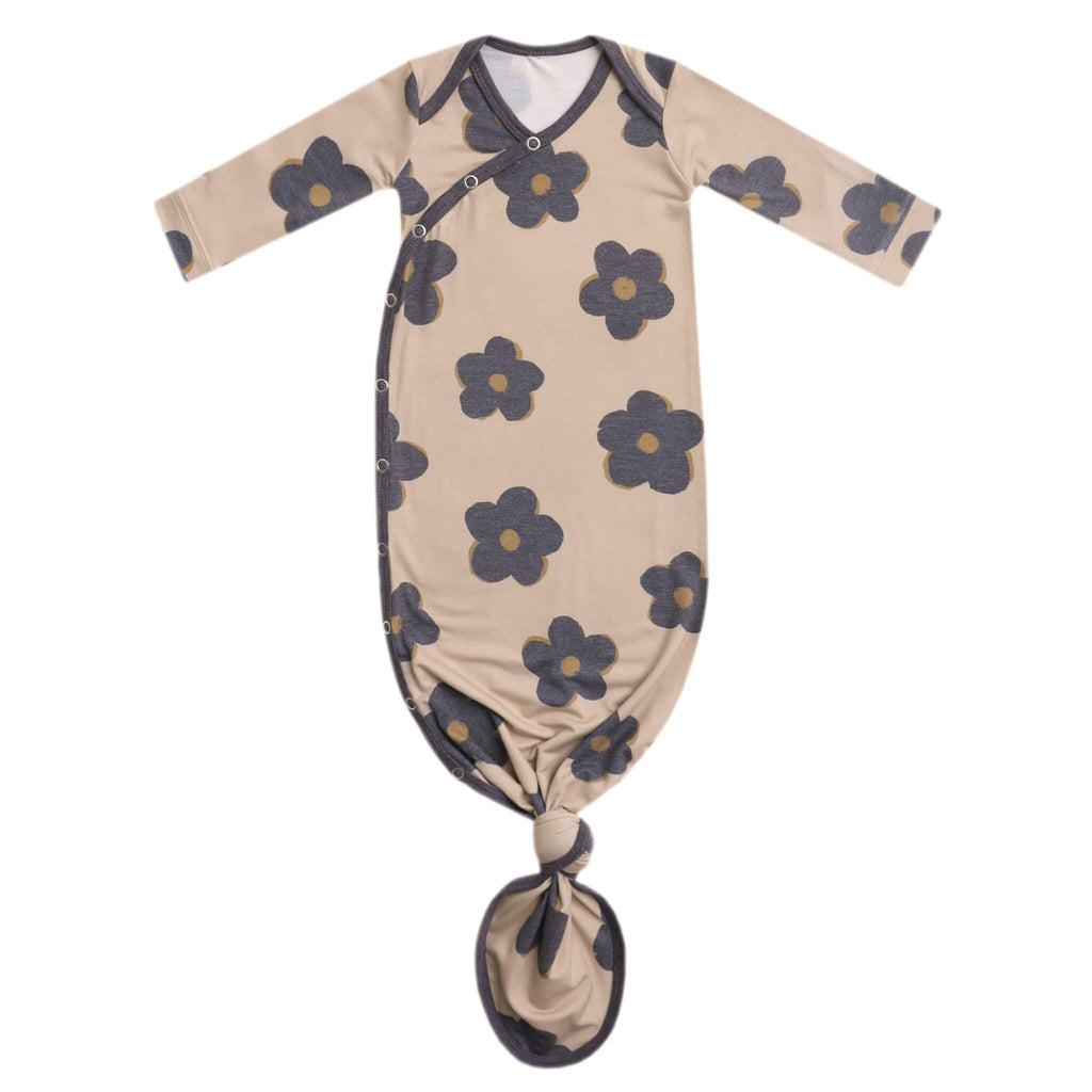Newborn Knotted Gown - Gemma In Tan