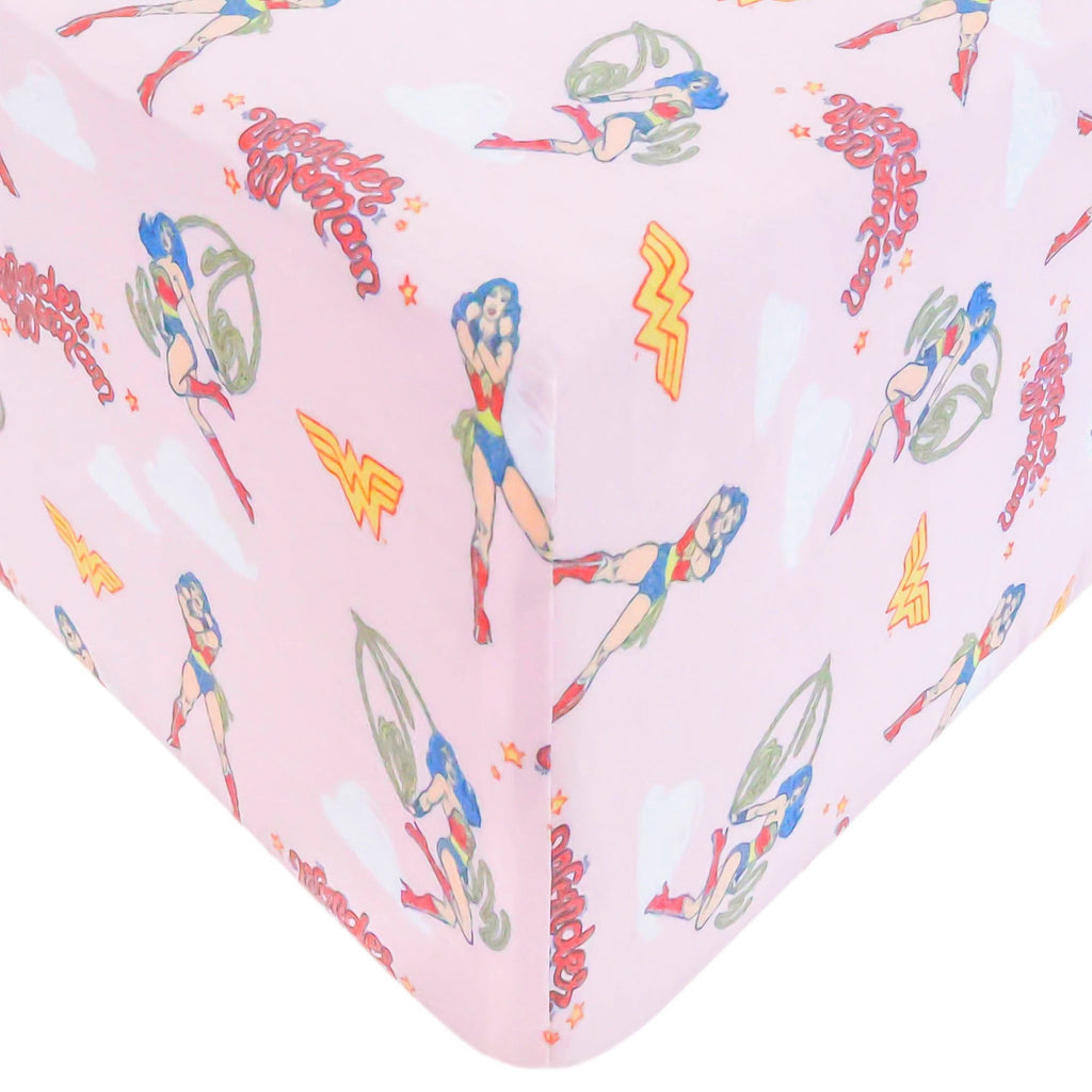 Premium Knit Fitted Crib Sheet - Wonder Woman
