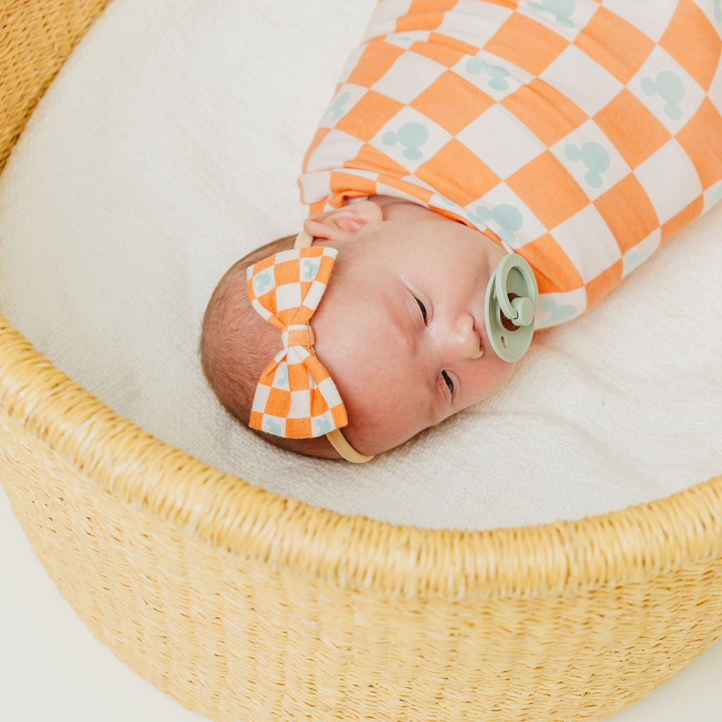 Bowtie Baby Bow - Mickey Mouse Check
