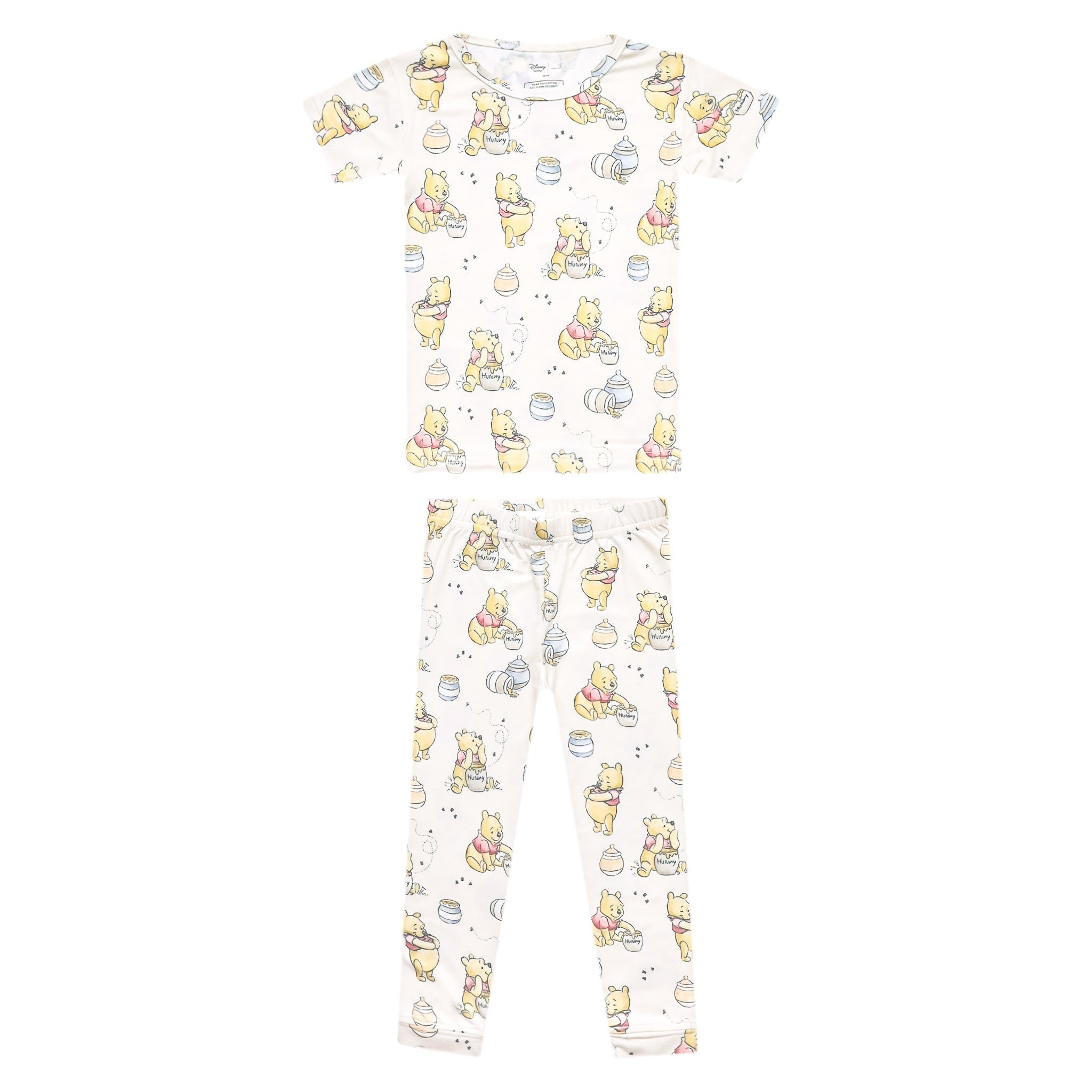 2pc Short Sleeve Pajamas with Pants - Hunny