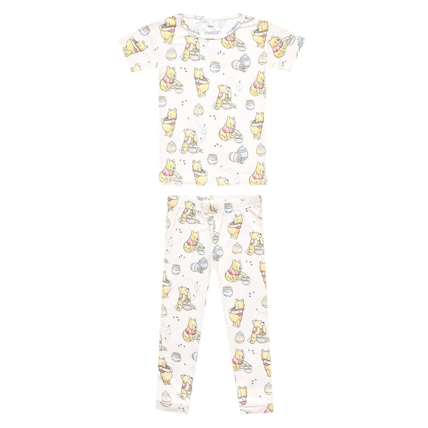 2pc Short Sleeve Pajamas with Pants - Hunny