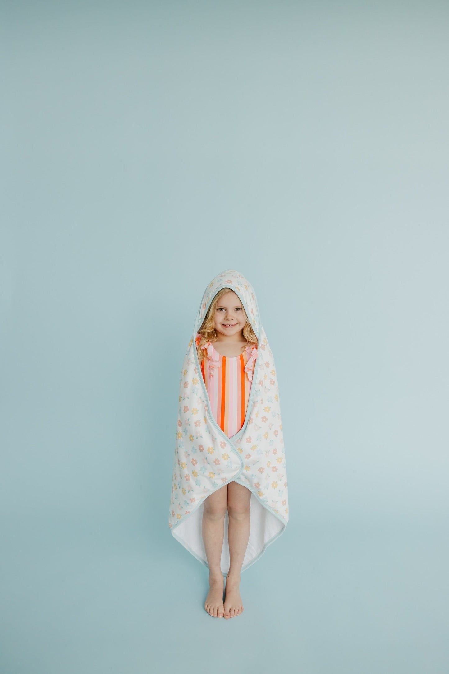 Premium Baby Knit Hooded Towel - Daisy