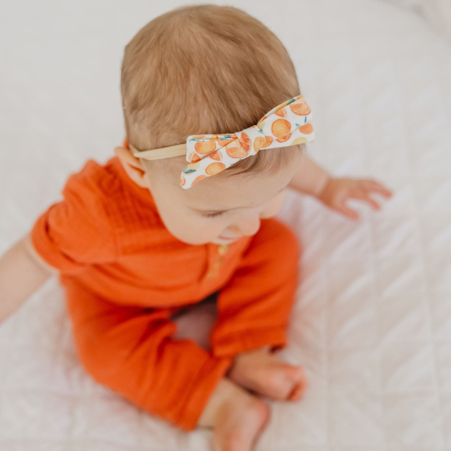 Ribbon Baby Bow - Citrus