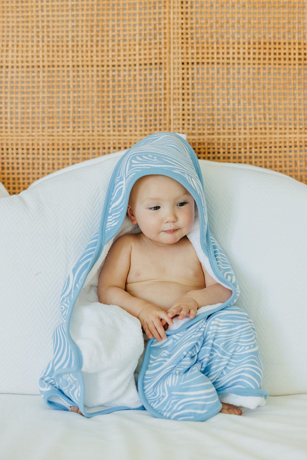 Premium Baby Knit Hooded Towel - Surf