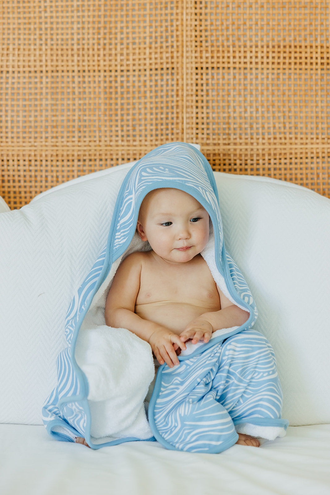 Premium Baby Knit Hooded Towel - Surf