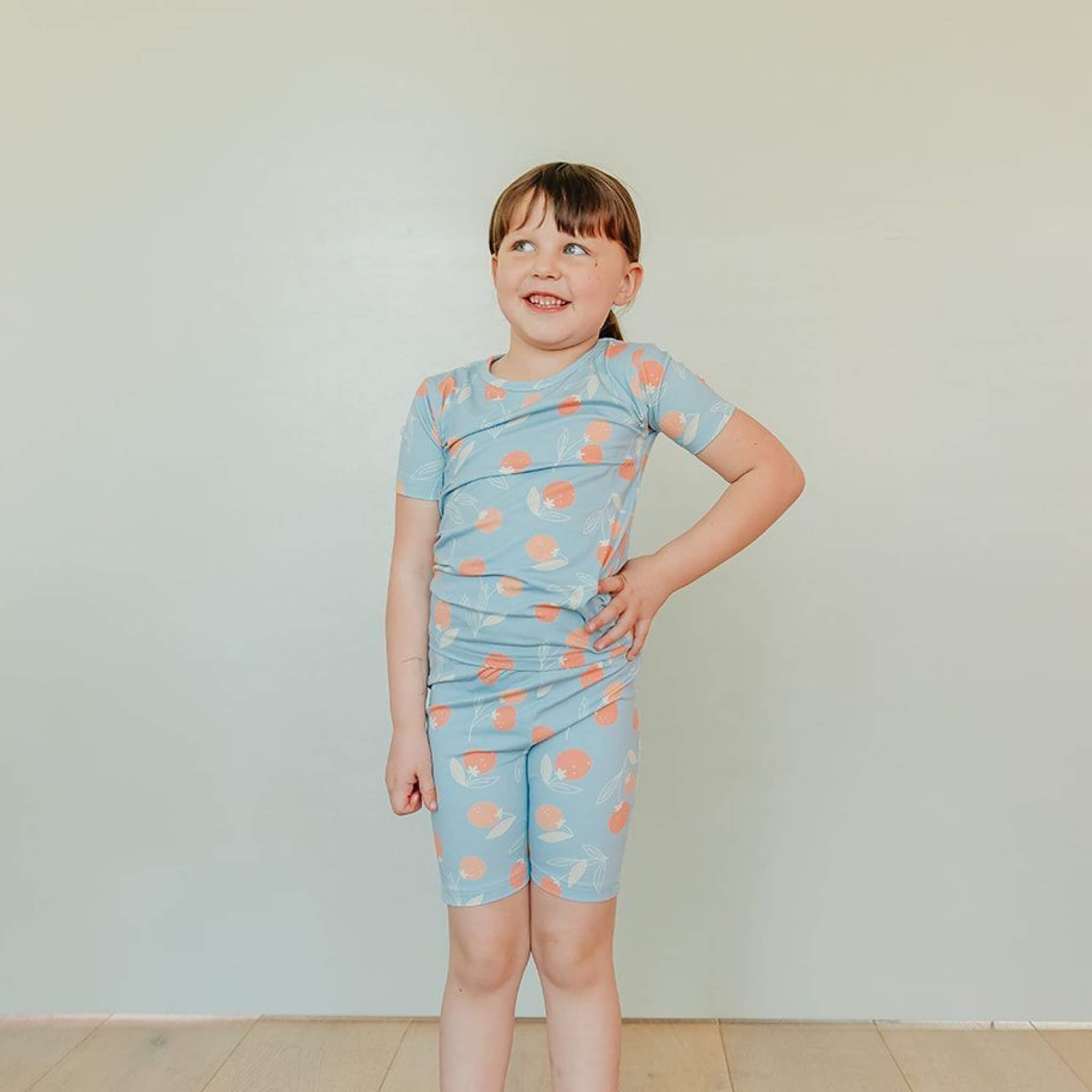 2pc Short Sleeve Pajama Set - Clementine